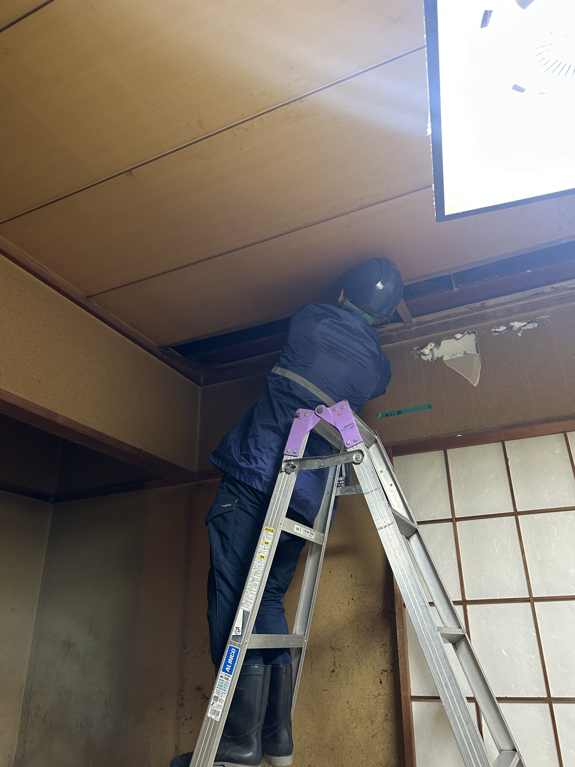 雨漏り検査の現場